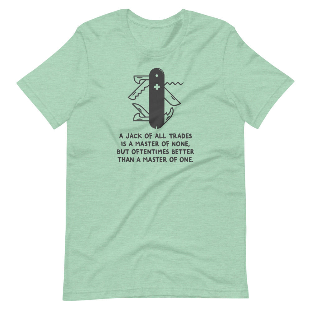 Jack Of All Trades TShirt - Heather Prism Mint Color - https://ascensionemporium.net